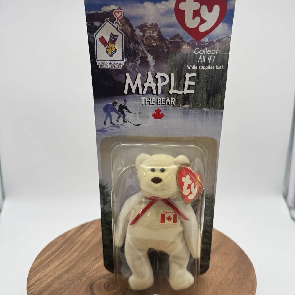 Maple the Bear TY Beanie Baby 1999 McDonald's Ronald McDonald House Canada NIP